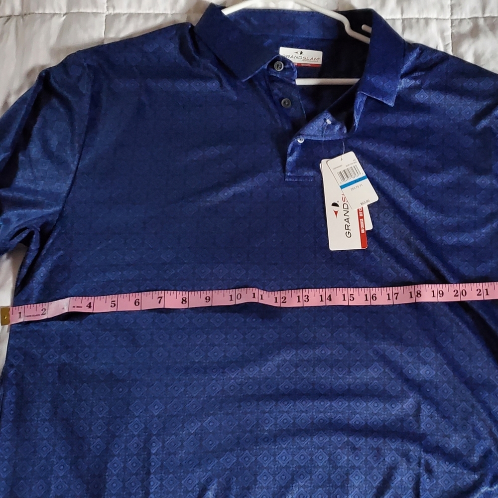 XL Patterned Grand Slam golf polo